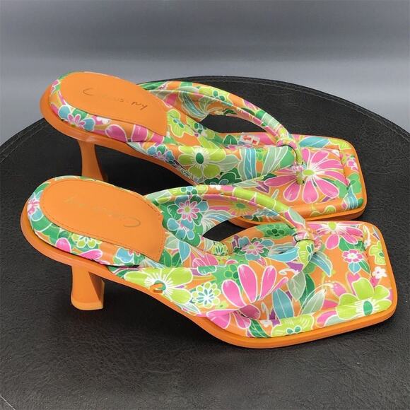 Circus by Sam Edelman Womens 6 M Frances Heeled Sandal Multicolor Summer Casual - Picture 1 of 8